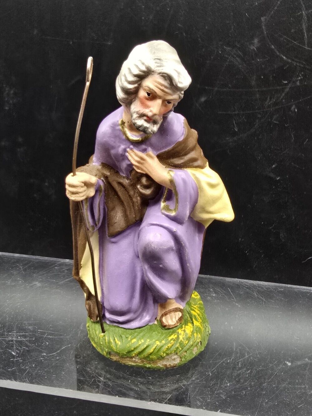 Vintage Nativity Italy Figure Joseph Paper Mache